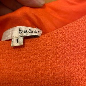 Ba&sh neon orange dress